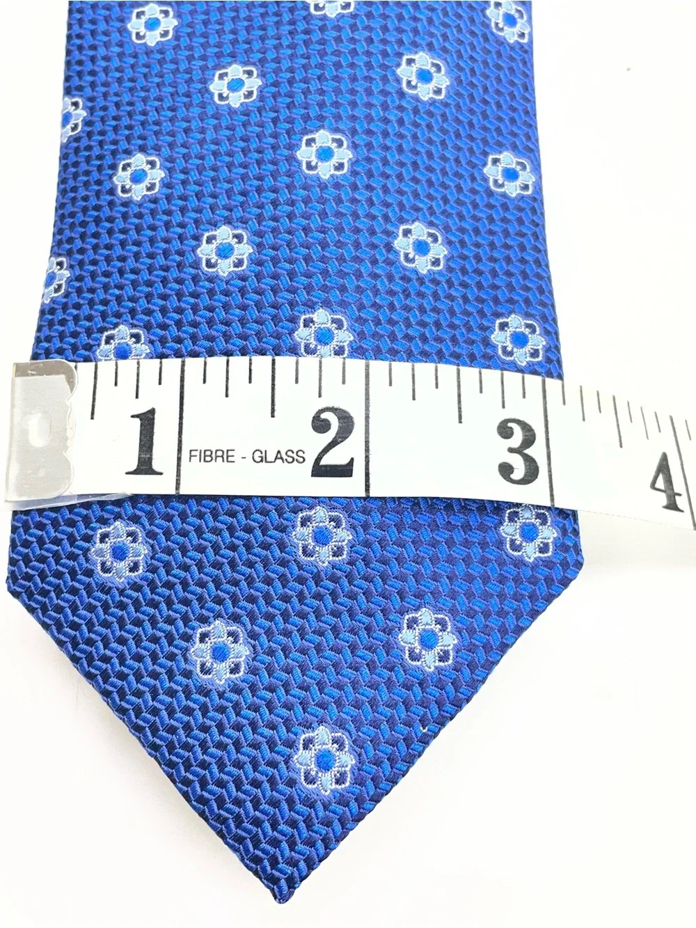 Canali Royal Blue Floral-Accent Men's Tie